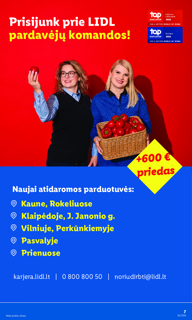 lidl - NE MAISTO PREKIŲ PASIŪLYMAI (2026-08-31 - 2026-09-06) - page: 7