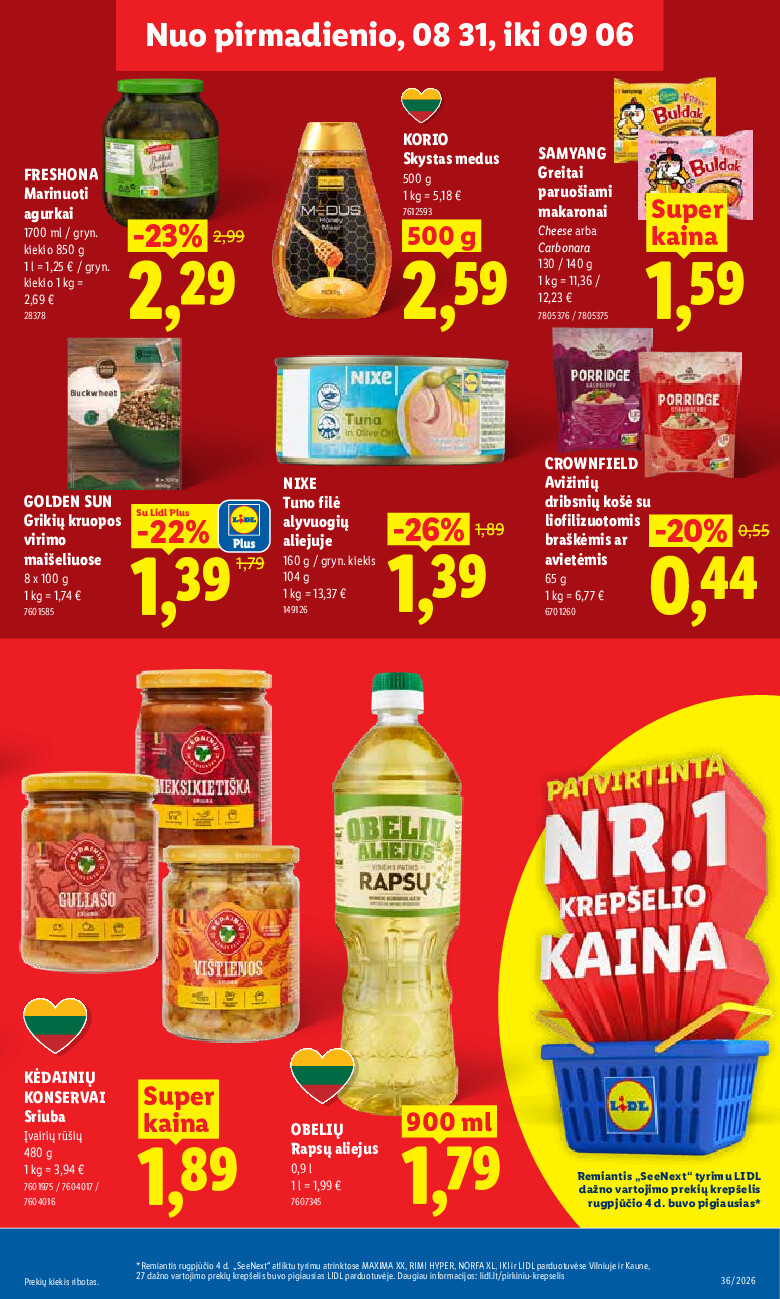 lidl - MAISTO PREKIŲ PASIŪLYMAI (2026-08-31 - 2026-09-06) - page: 11