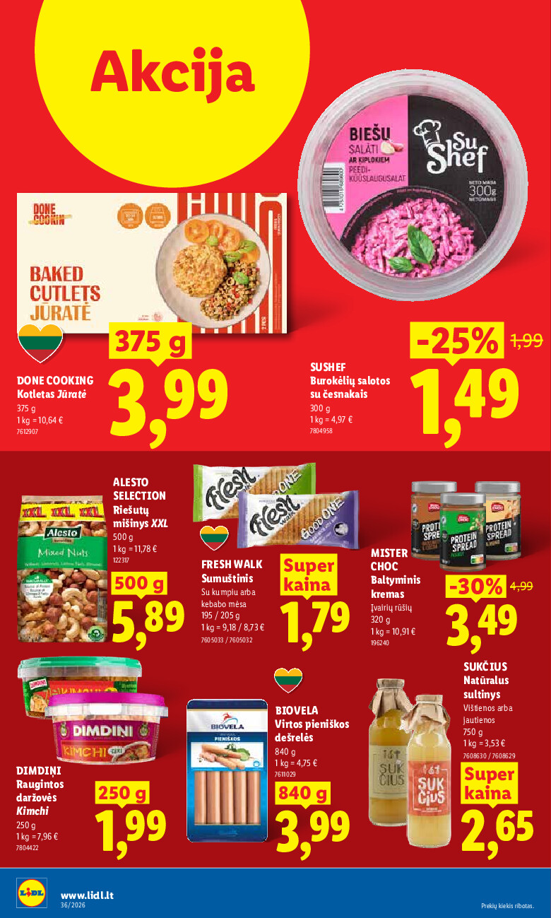 lidl - MAISTO PREKIŲ PASIŪLYMAI (2026-08-31 - 2026-09-06) - page: 16