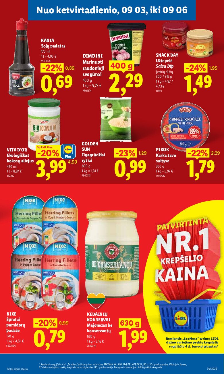 lidl - MAISTO PREKIŲ PASIŪLYMAI (2026-08-31 - 2026-09-06) - page: 35