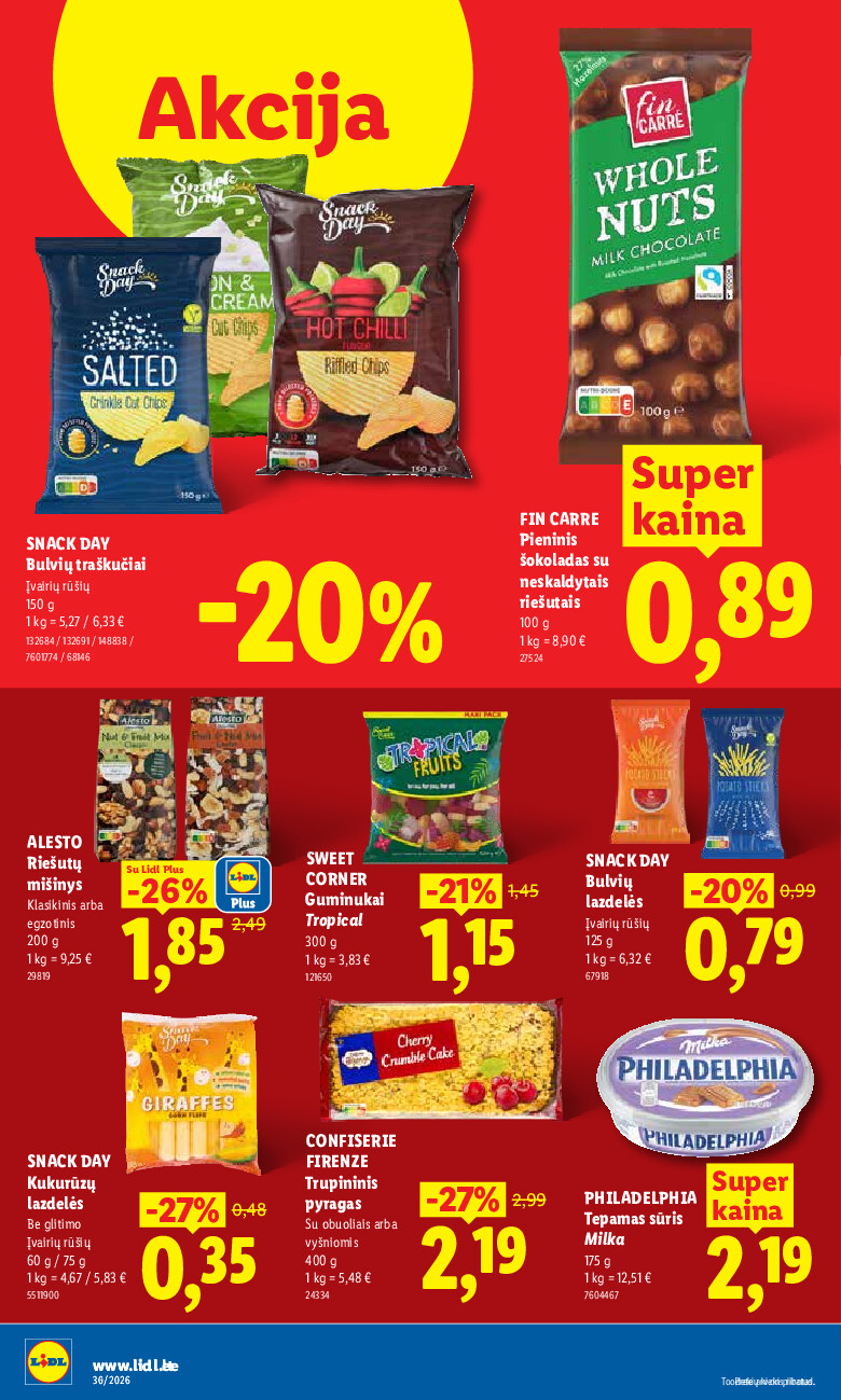 lidl - MAISTO PREKIŲ PASIŪLYMAI (2026-08-31 - 2026-09-06) - page: 38