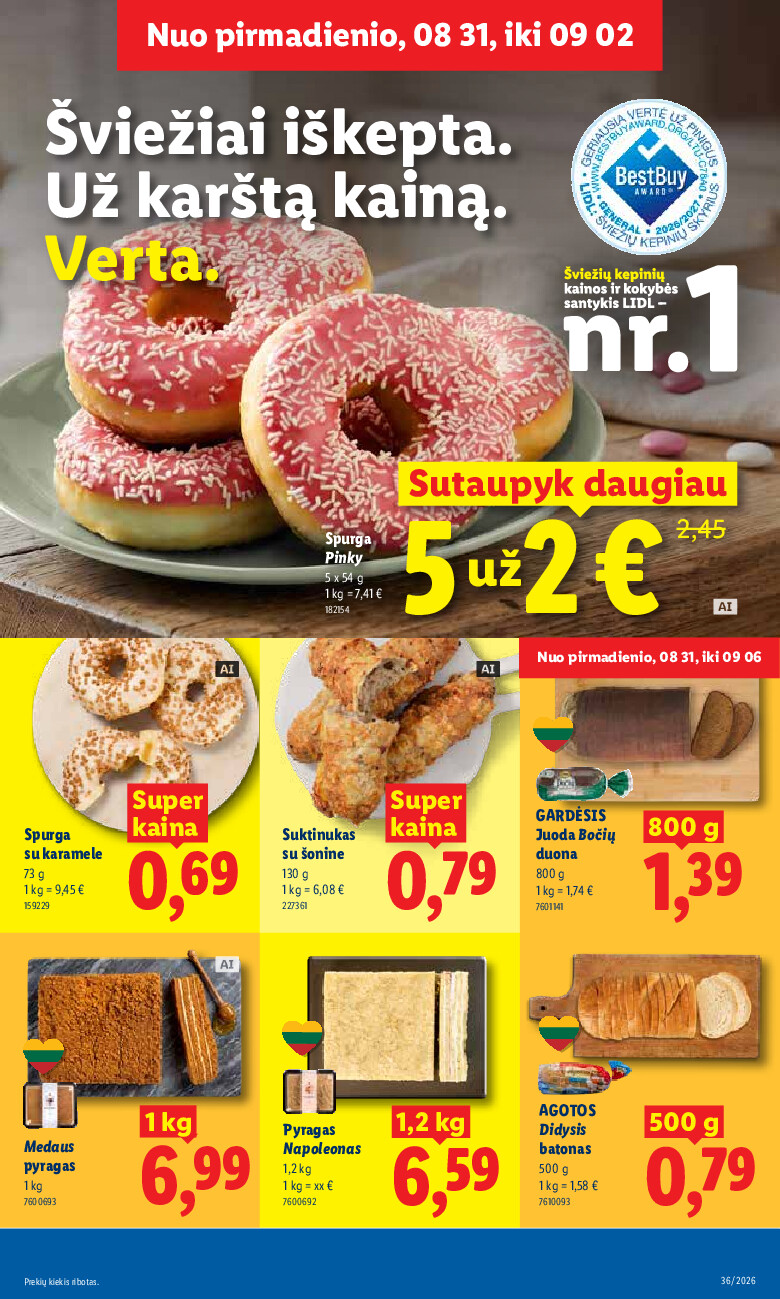 lidl - MAISTO PREKIŲ PASIŪLYMAI (2026-08-31 - 2026-09-06) - page: 5