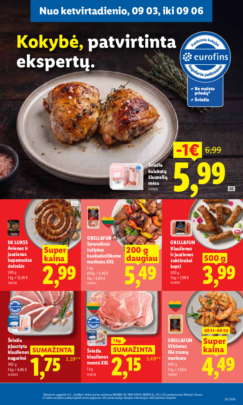 lidl - MAISTO PREKIŲ PASIŪLYMAI (2026-08-31 - 2026-09-06) - page: 43