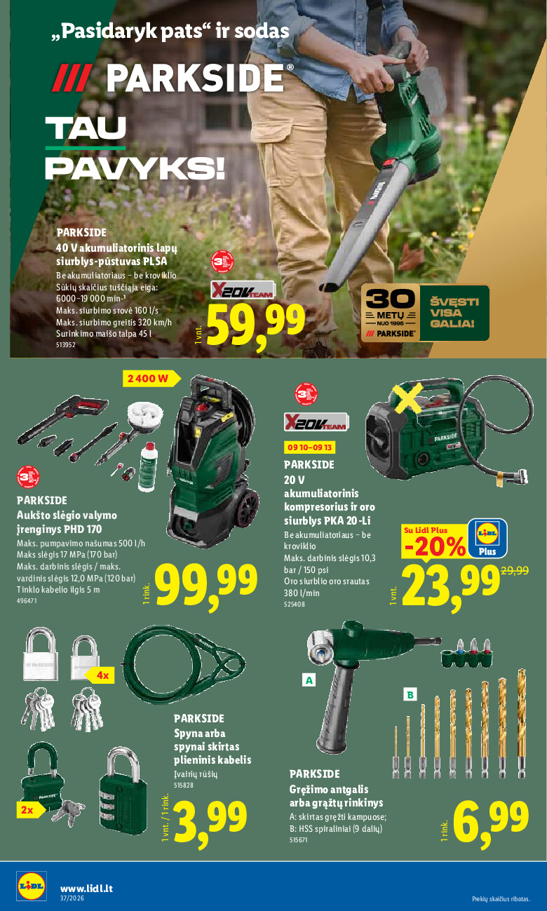 lidl - NE MAISTO PREKIŲ PASIŪLYMAI (2026-09-07 - 2026-09-13) - page: 16