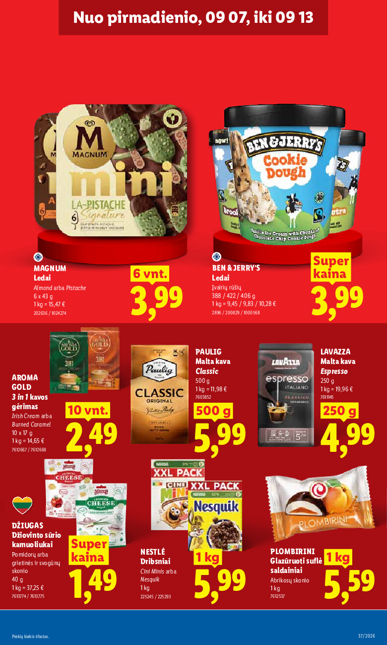lidl - MAISTO PREKIŲ PASIŪLYMAI (2026-09-07 - 2026-09-13) - page: 11