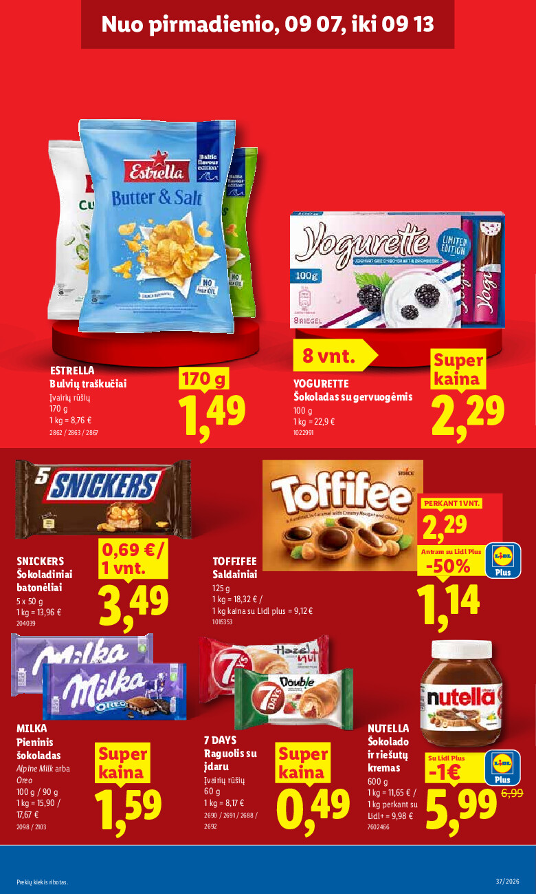 lidl - MAISTO PREKIŲ PASIŪLYMAI (2026-09-07 - 2026-09-13) - page: 13