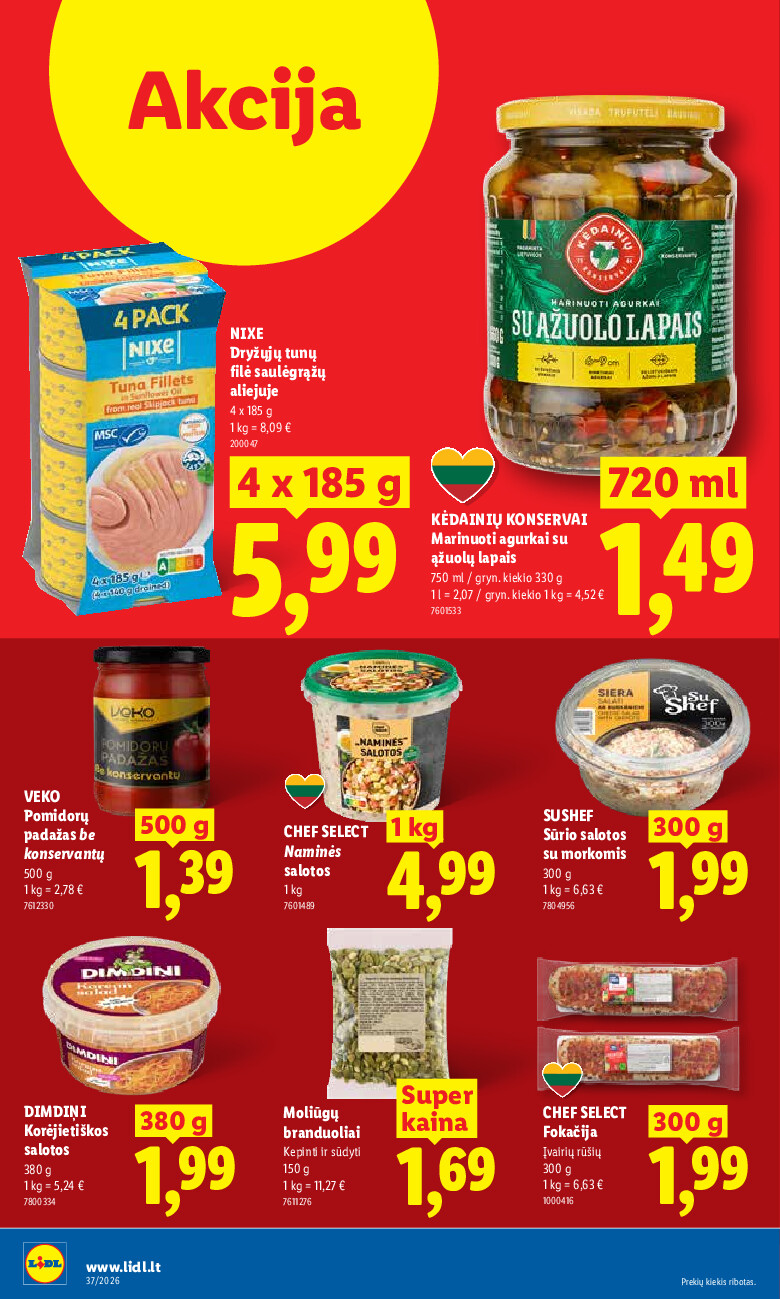 lidl - MAISTO PREKIŲ PASIŪLYMAI (2026-09-07 - 2026-09-13) - page: 14