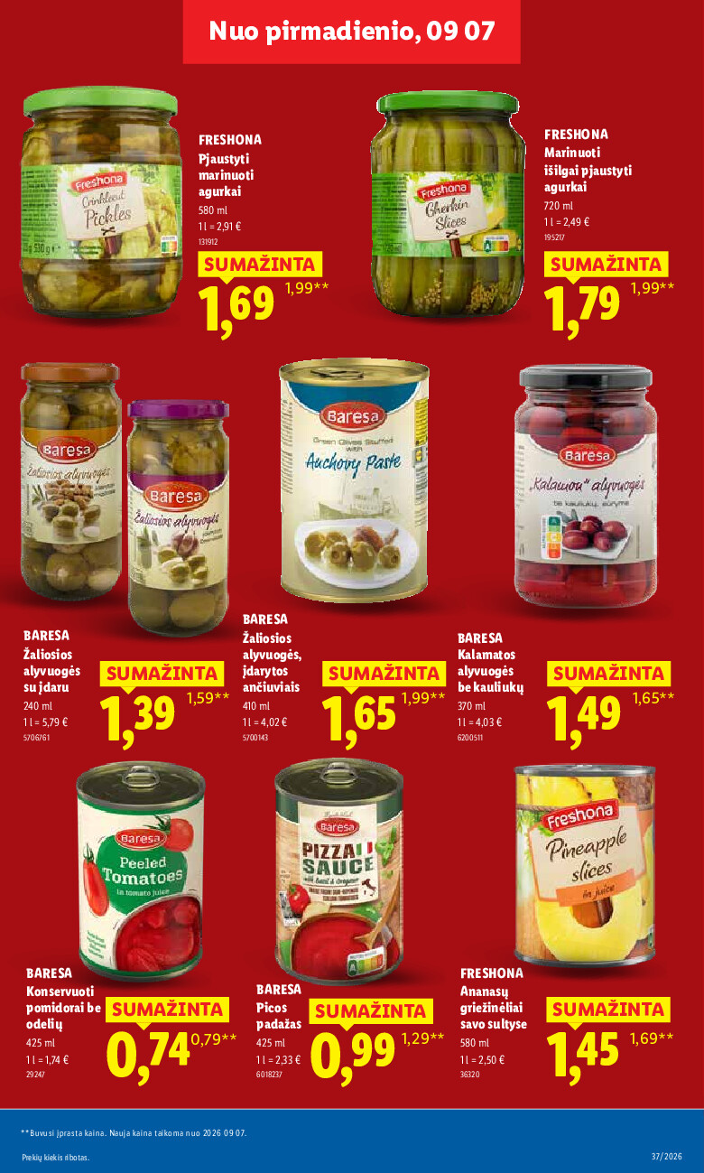 lidl - MAISTO PREKIŲ PASIŪLYMAI (2026-09-07 - 2026-09-13) - page: 19