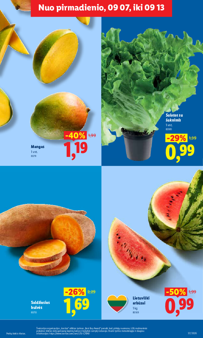 lidl - MAISTO PREKIŲ PASIŪLYMAI (2026-09-07 - 2026-09-13) - page: 3