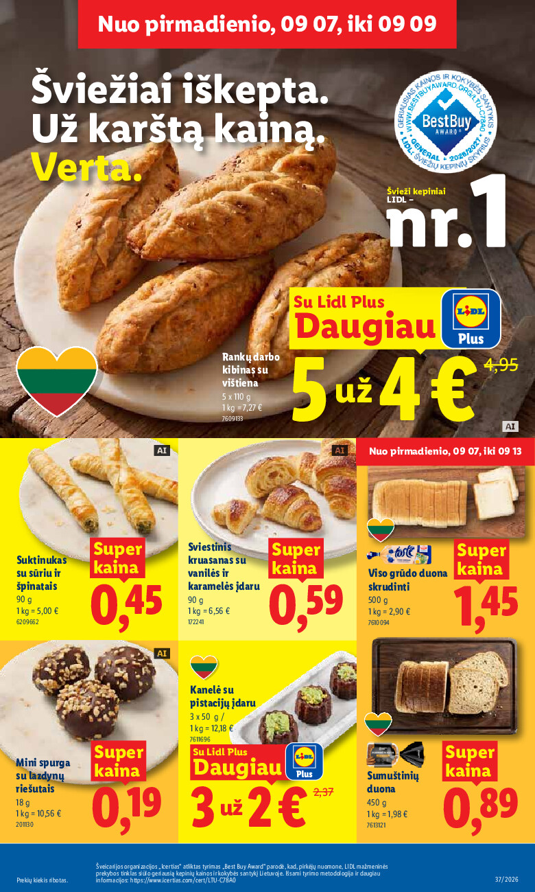 lidl - MAISTO PREKIŲ PASIŪLYMAI (2026-09-07 - 2026-09-13) - page: 4