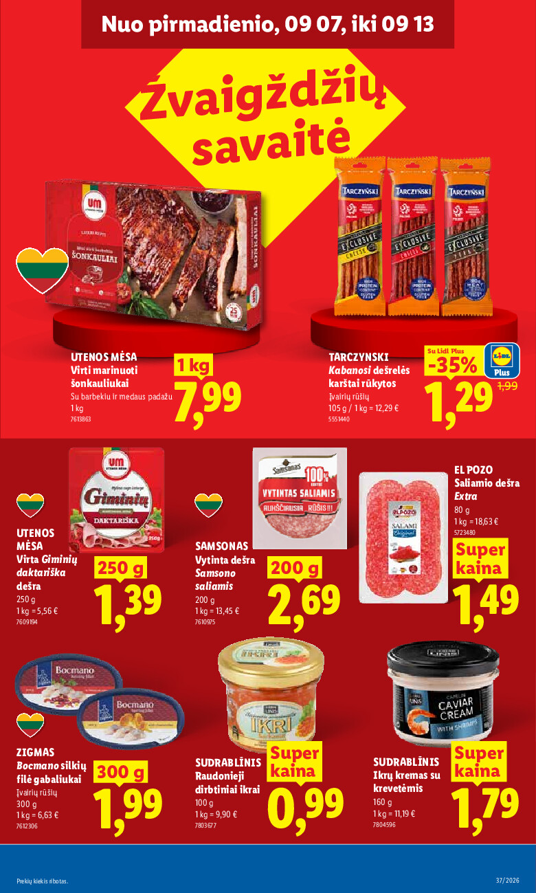 lidl - MAISTO PREKIŲ PASIŪLYMAI (2026-09-07 - 2026-09-13) - page: 7
