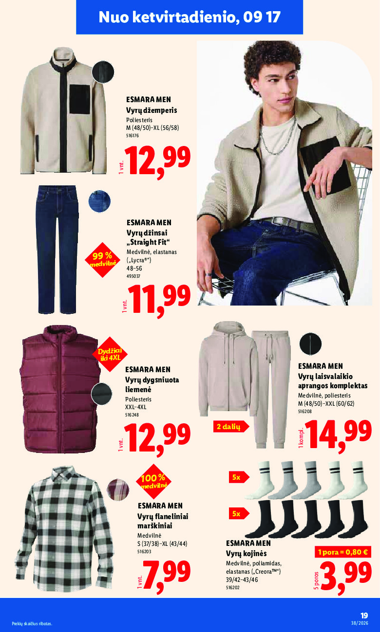 lidl - NE MAISTO PREKIŲ PASIŪLYMAI (2026-09-14 - 2026-09-20) - page: 19
