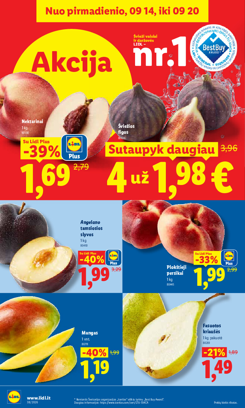 lidl - MAISTO PREKIŲ PASIŪLYMAI (2026-09-14 - 2026-09-20) - page: 2