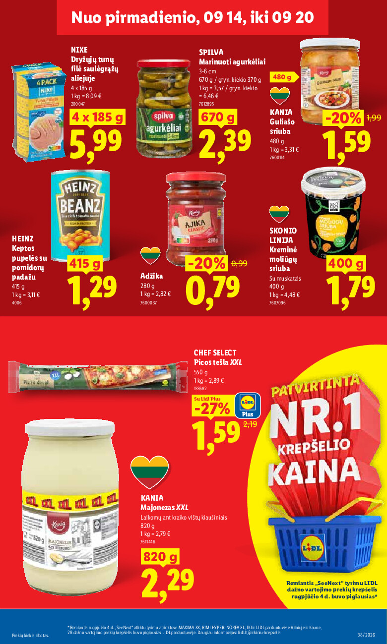 lidl - MAISTO PREKIŲ PASIŪLYMAI (2026-09-14 - 2026-09-20) - page: 13