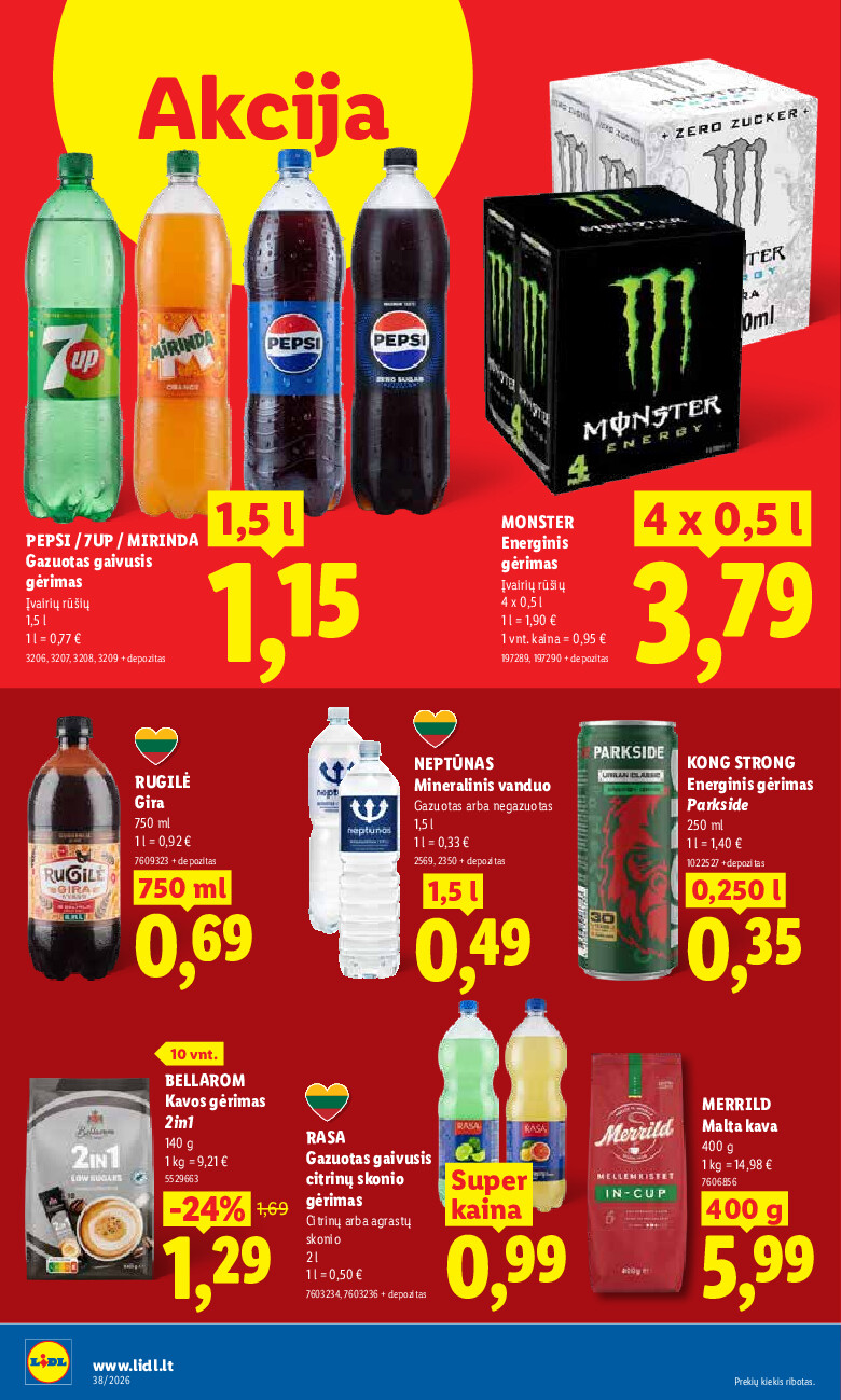 lidl - MAISTO PREKIŲ PASIŪLYMAI (2026-09-14 - 2026-09-20) - page: 14