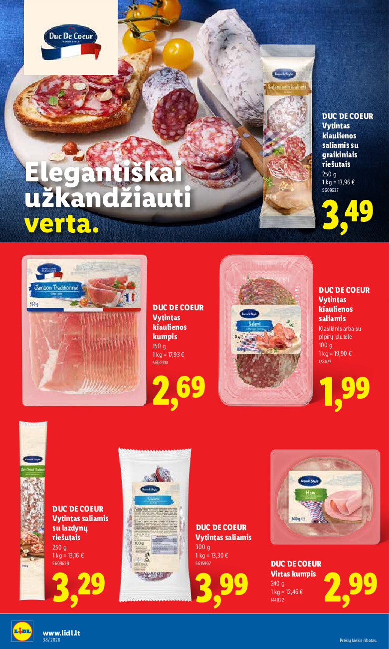 lidl - MAISTO PREKIŲ PASIŪLYMAI (2026-09-14 - 2026-09-20) - page: 20