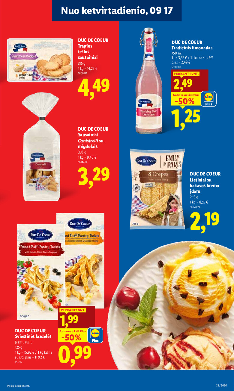 lidl - MAISTO PREKIŲ PASIŪLYMAI (2026-09-14 - 2026-09-20) - page: 23