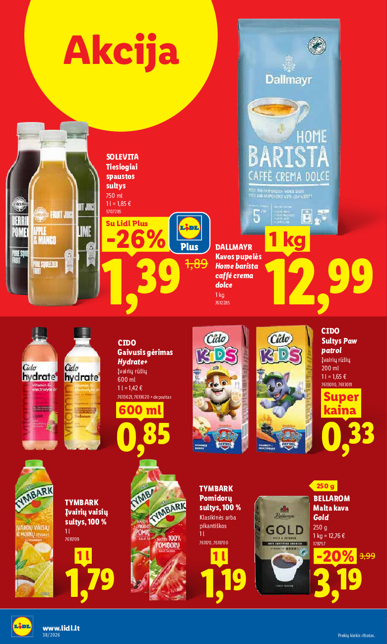lidl - MAISTO PREKIŲ PASIŪLYMAI (2026-09-14 - 2026-09-20) - page: 24