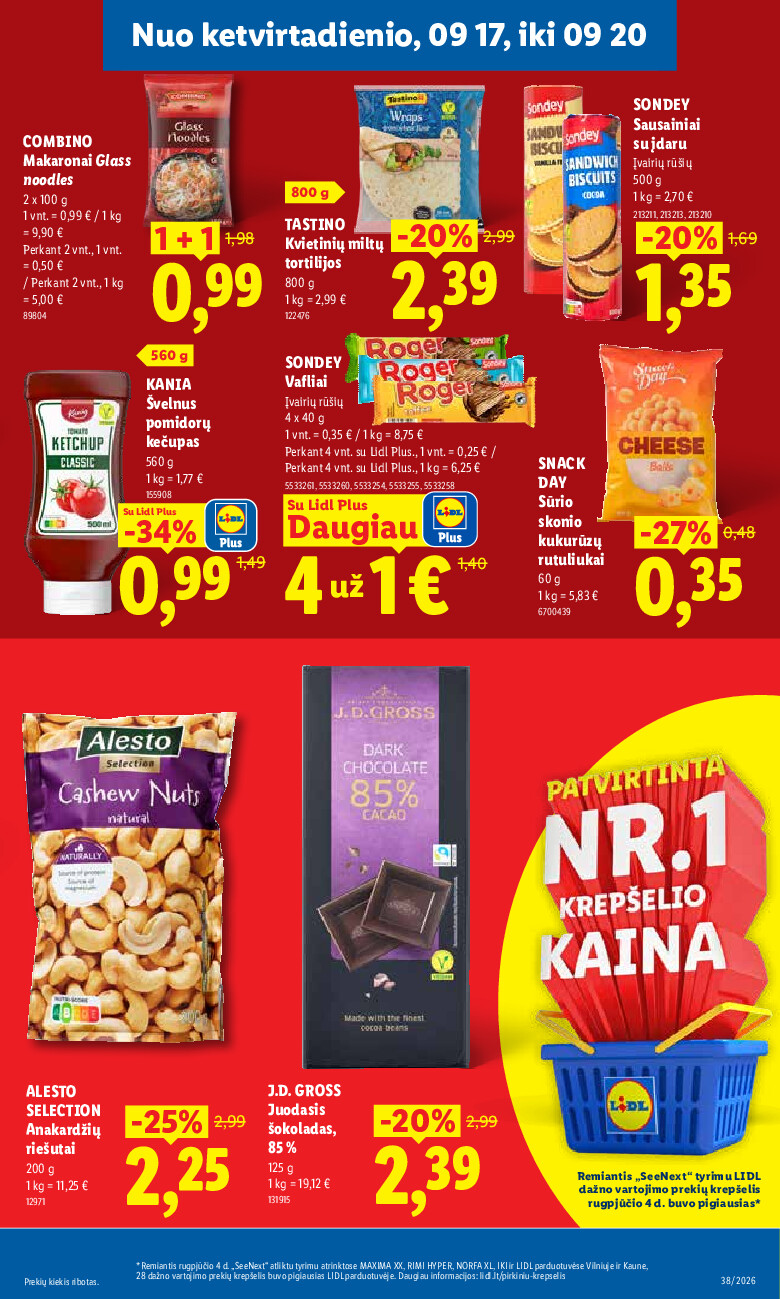 lidl - MAISTO PREKIŲ PASIŪLYMAI (2026-09-14 - 2026-09-20) - page: 25