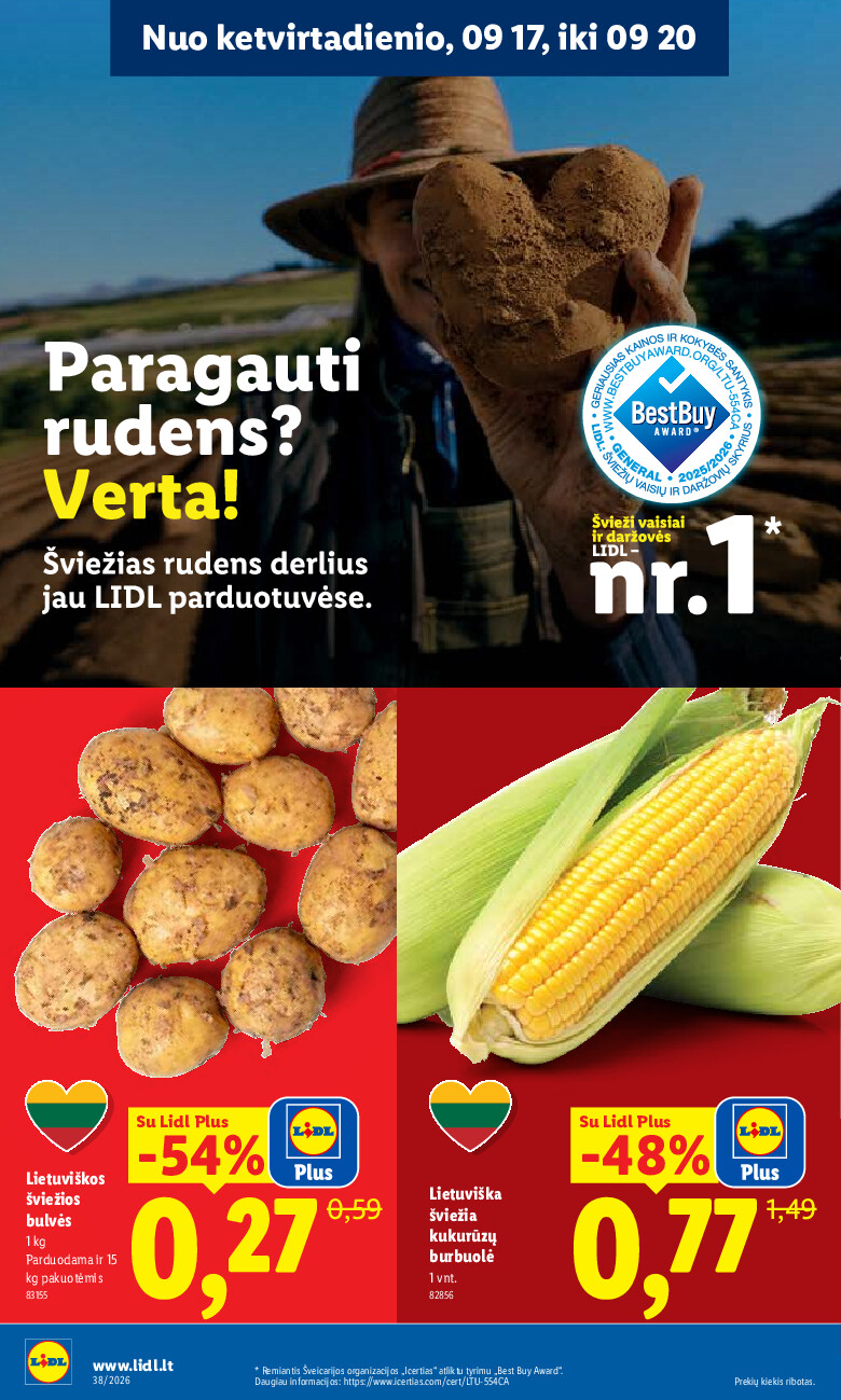 lidl - MAISTO PREKIŲ PASIŪLYMAI (2026-09-14 - 2026-09-20) - page: 34