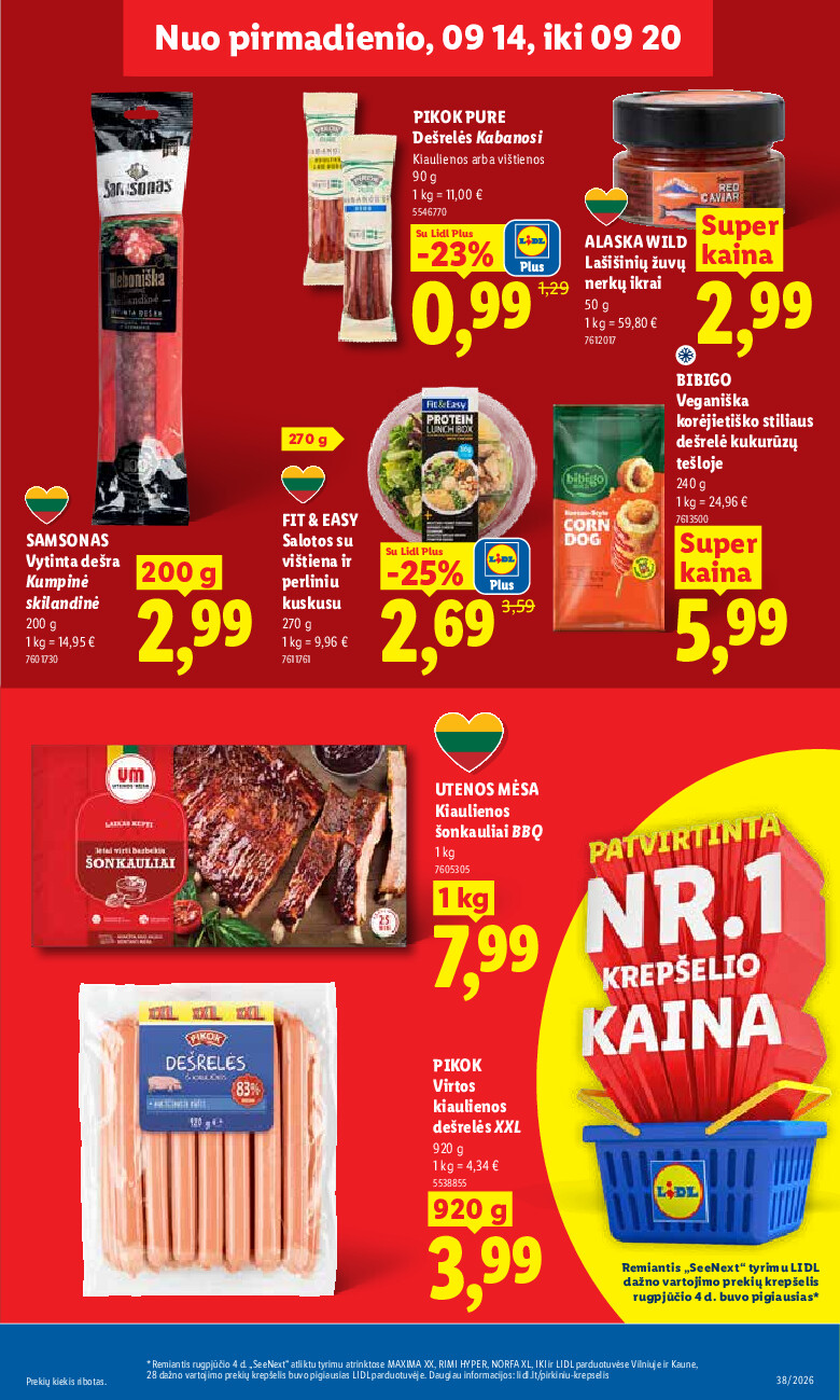 lidl - MAISTO PREKIŲ PASIŪLYMAI (2026-09-14 - 2026-09-20) - page: 7
