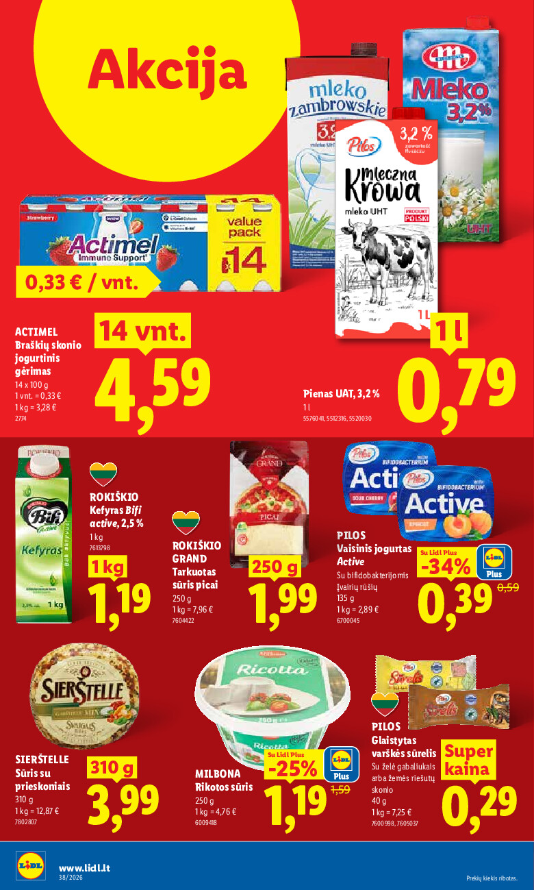 lidl - MAISTO PREKIŲ PASIŪLYMAI (2026-09-14 - 2026-09-20) - page: 8