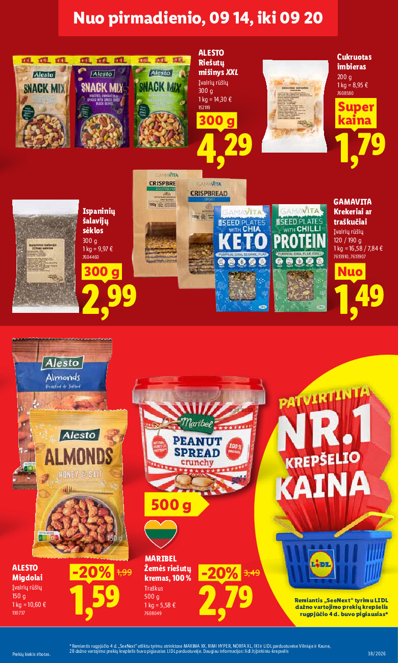 lidl - MAISTO PREKIŲ PASIŪLYMAI (2026-09-14 - 2026-09-20) - page: 9