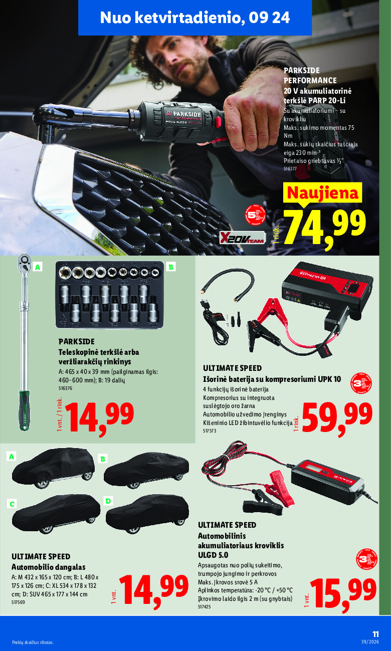 lidl - NE MAISTO PREKIŲ PASIŪLYMAI (2026-09-21 - 2026-09-27) - page: 11