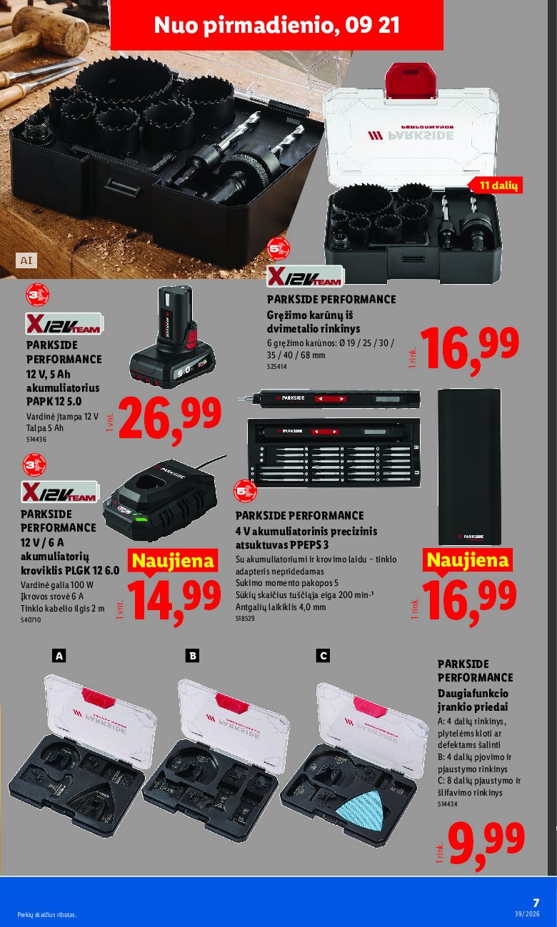 lidl - NE MAISTO PREKIŲ PASIŪLYMAI (2026-09-21 - 2026-09-27) - page: 7