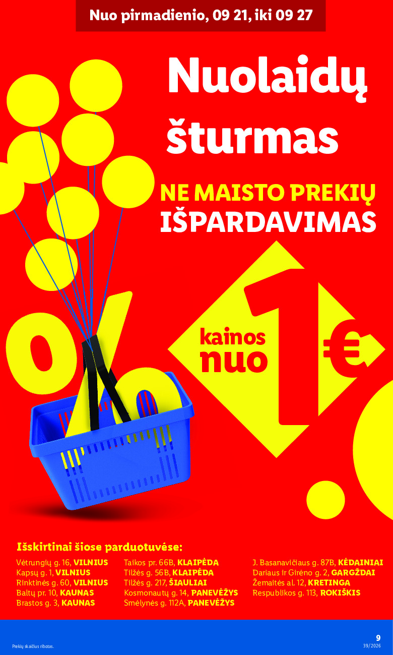 lidl - NE MAISTO PREKIŲ PASIŪLYMAI (2026-09-21 - 2026-09-27) - page: 9