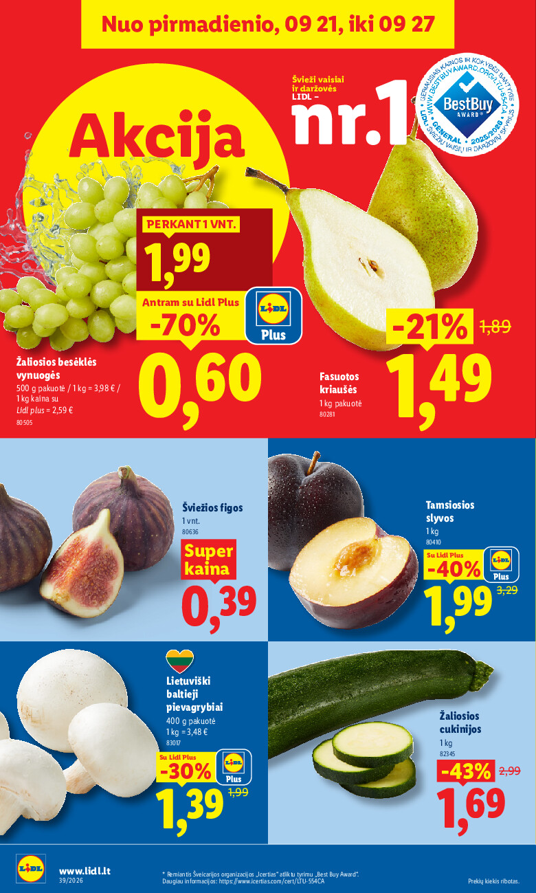 lidl - MAISTO PREKIŲ PASIŪLYMAI (2026-09-21 - 2026-09-27) - page: 2