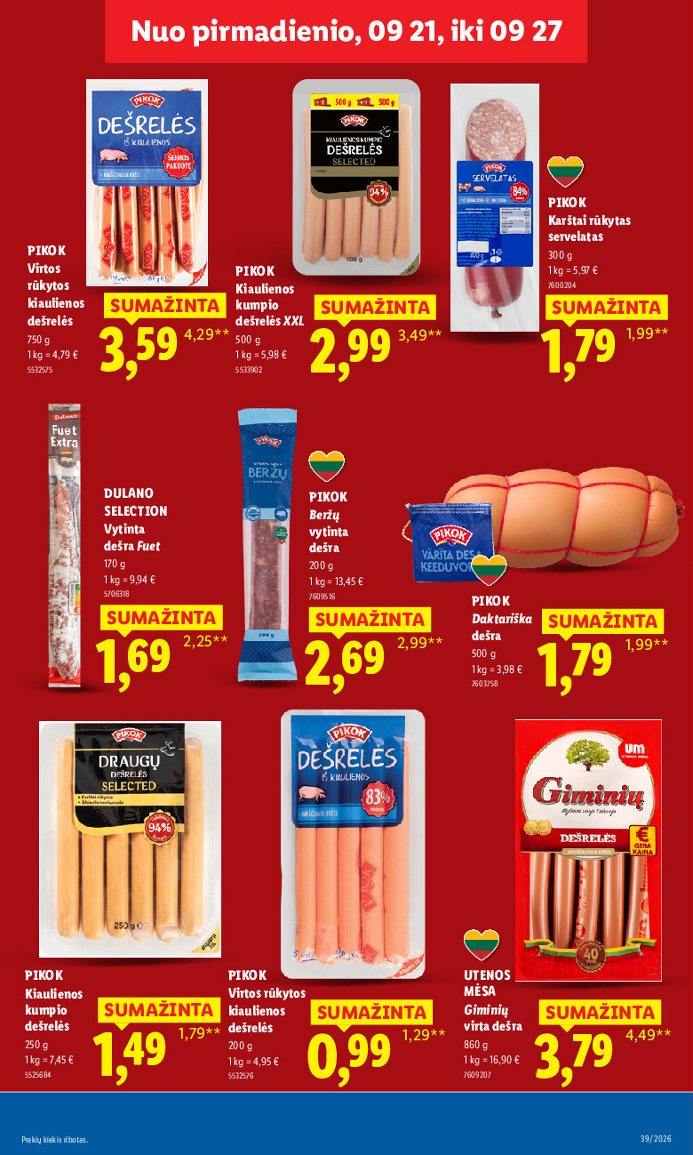 lidl - MAISTO PREKIŲ PASIŪLYMAI (2026-09-21 - 2026-09-27) - page: 13