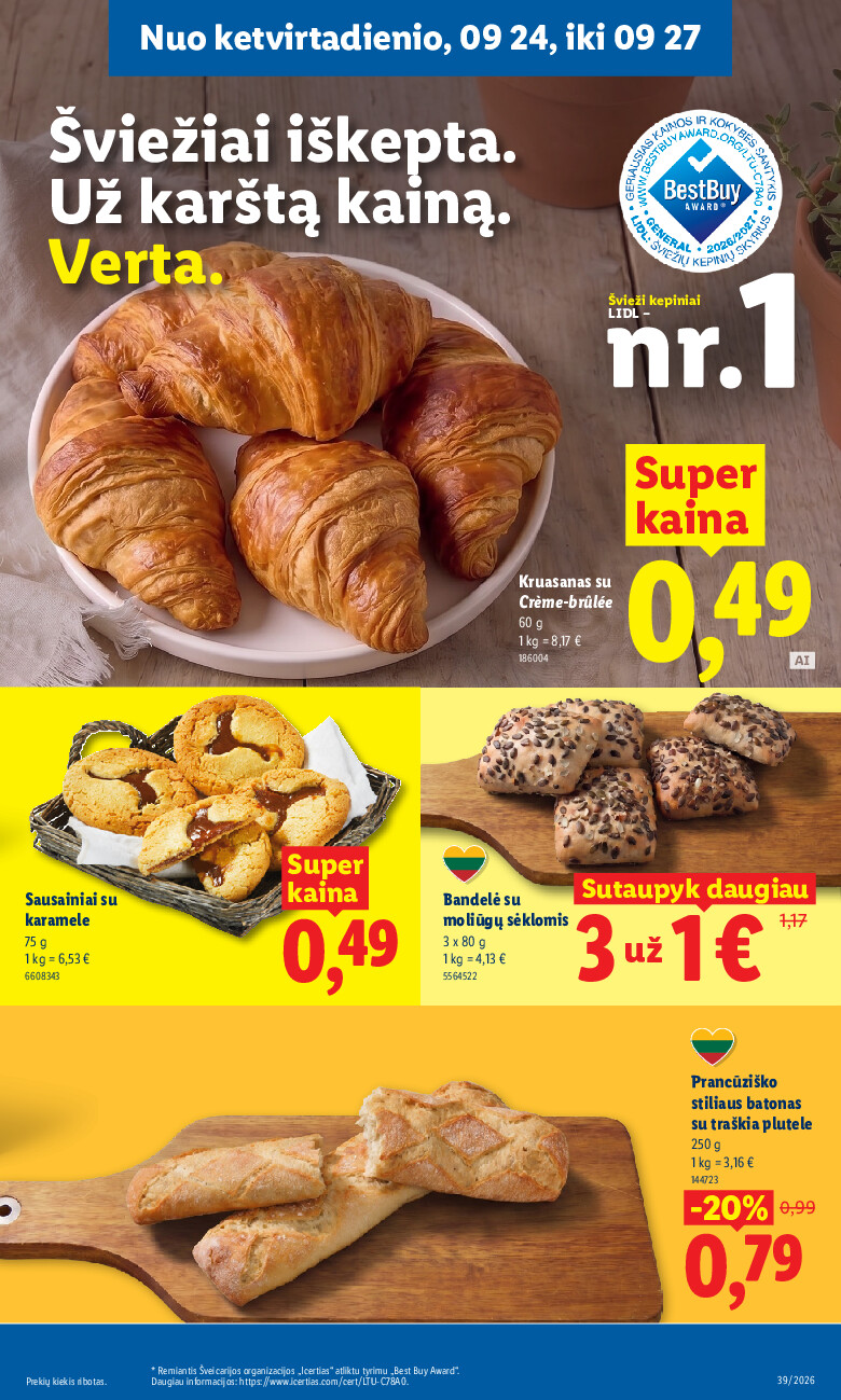 lidl - MAISTO PREKIŲ PASIŪLYMAI (2026-09-21 - 2026-09-27) - page: 29