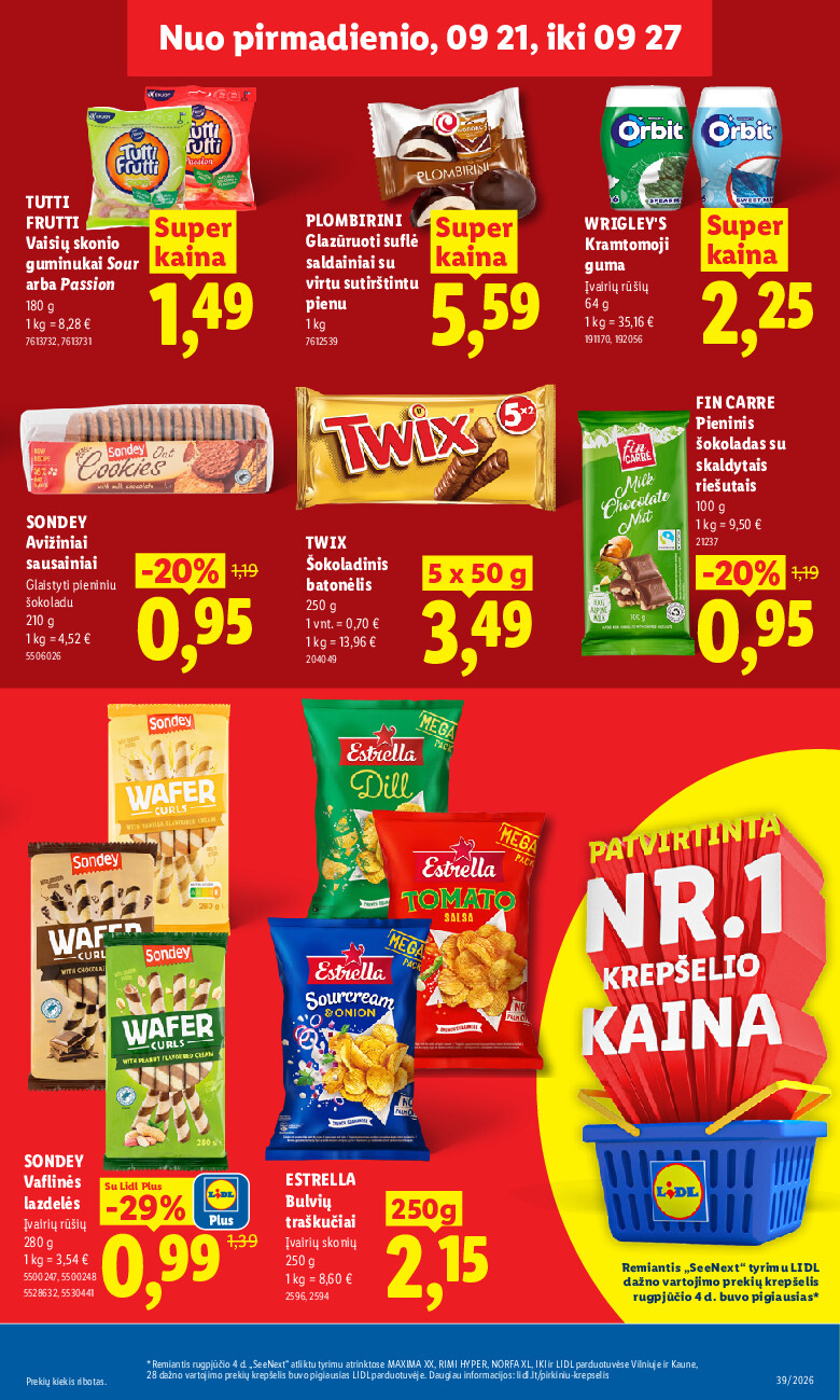 lidl - MAISTO PREKIŲ PASIŪLYMAI (2026-09-21 - 2026-09-27) - page: 9