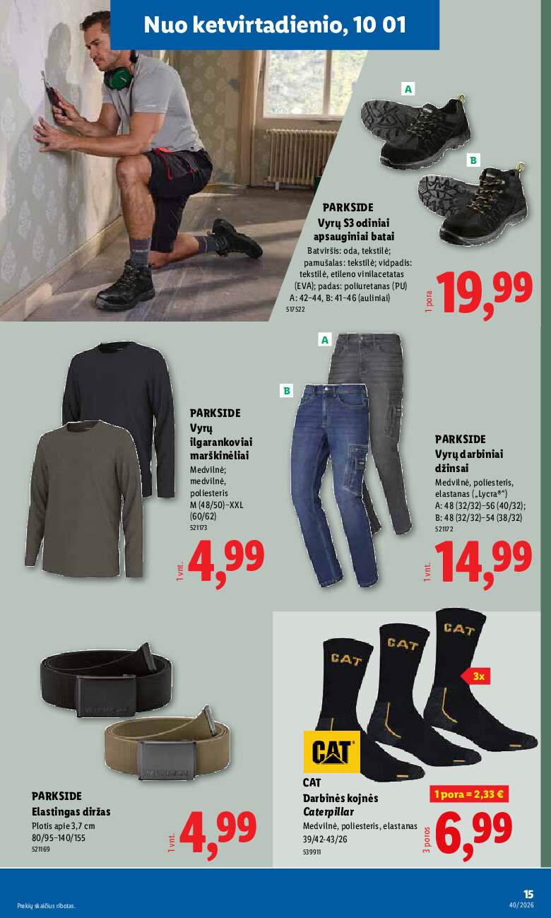 lidl - NE MAISTO PREKIŲ PASIŪLYMAI (2026-09-28 - 2026-10-04) - page: 15