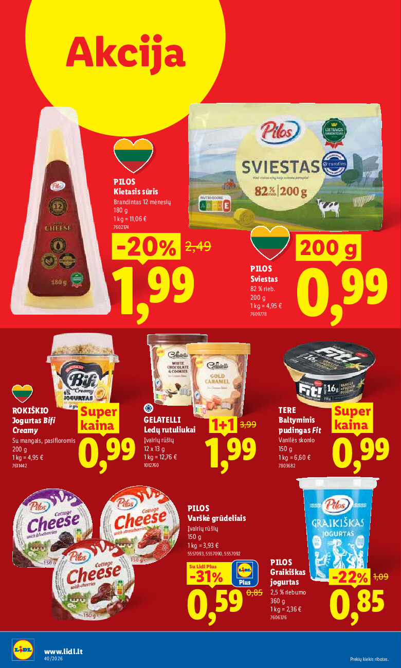 lidl - MAISTO PREKIŲ PASIŪLYMAI (2026-09-28 - 2026-10-04) - page: 38