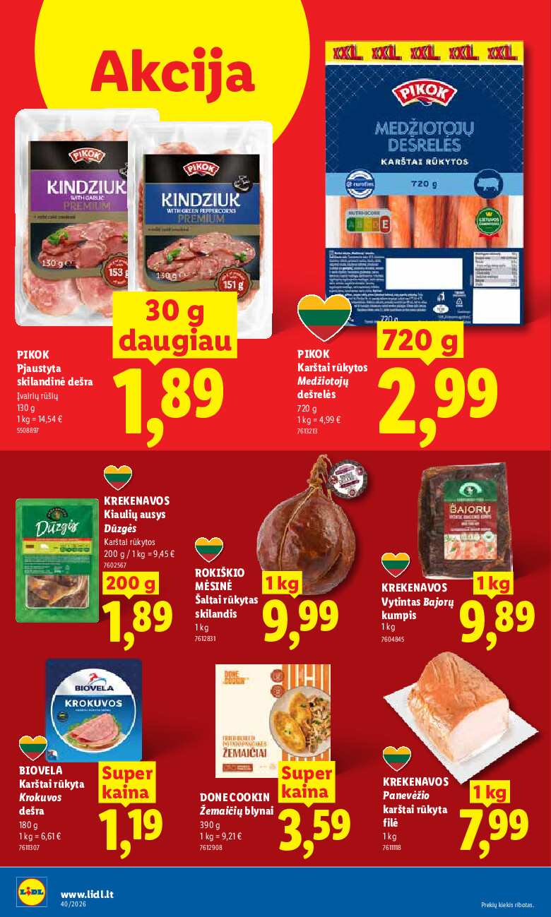 lidl - MAISTO PREKIŲ PASIŪLYMAI (2026-09-28 - 2026-10-04) - page: 8