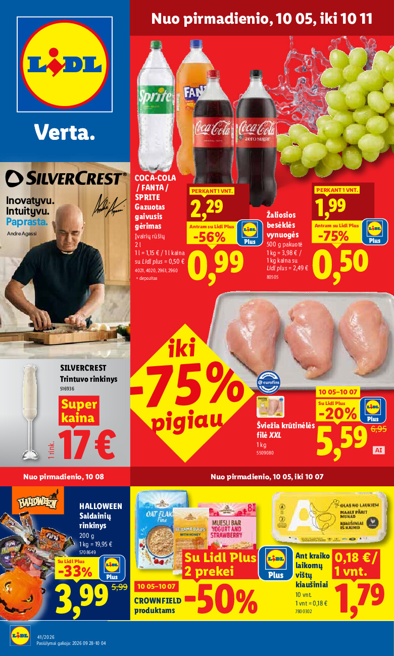 lidl - MAISTO PREKIŲ PASIŪLYMAI (2026-10-05 - 2026-10-11) - page: 1