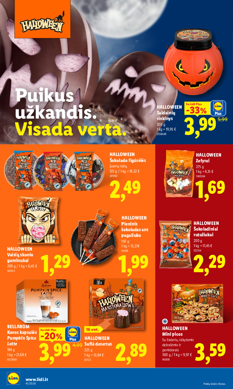 lidl - MAISTO PREKIŲ PASIŪLYMAI (2026-10-05 - 2026-10-11) - page: 20