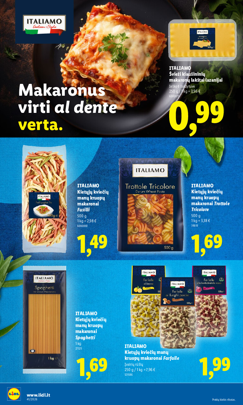lidl - MAISTO PREKIŲ PASIŪLYMAI (2026-10-05 - 2026-10-11) - page: 32