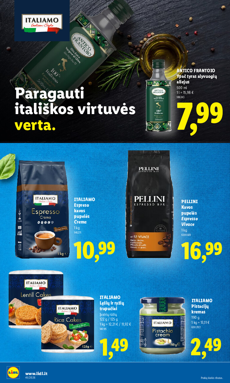 lidl - MAISTO PREKIŲ PASIŪLYMAI (2026-10-05 - 2026-10-11) - page: 34
