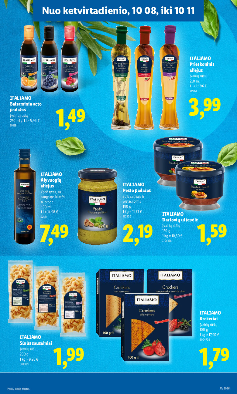 lidl - MAISTO PREKIŲ PASIŪLYMAI (2026-10-05 - 2026-10-11) - page: 35