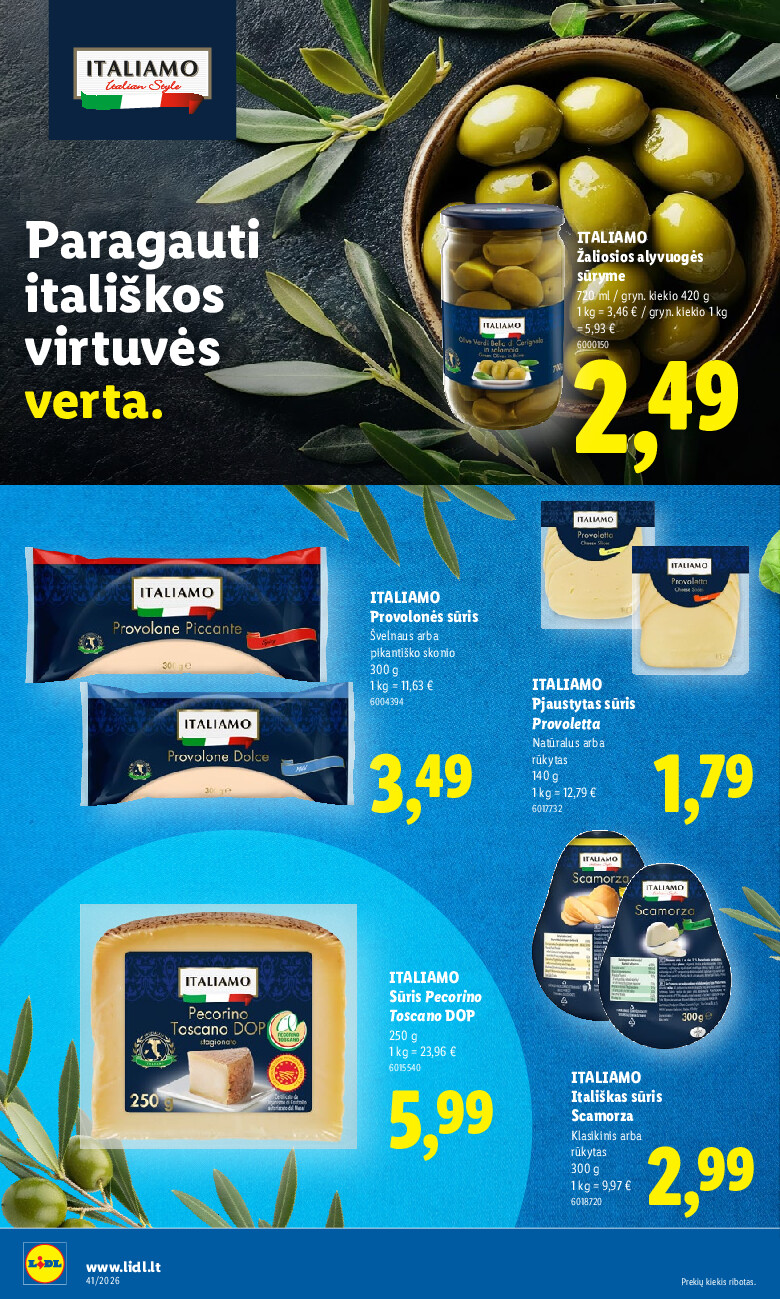 lidl - MAISTO PREKIŲ PASIŪLYMAI (2026-10-05 - 2026-10-11) - page: 36