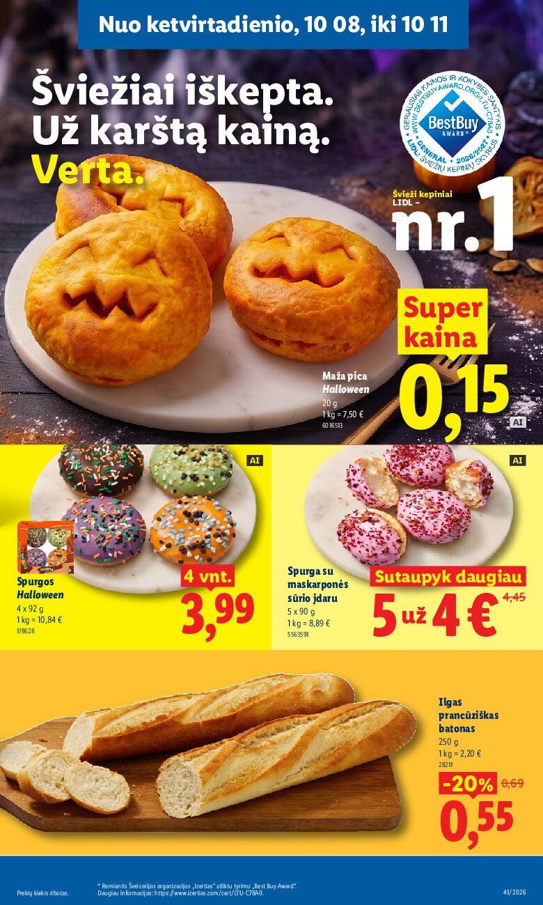 lidl - MAISTO PREKIŲ PASIŪLYMAI (2026-10-05 - 2026-10-11) - page: 47