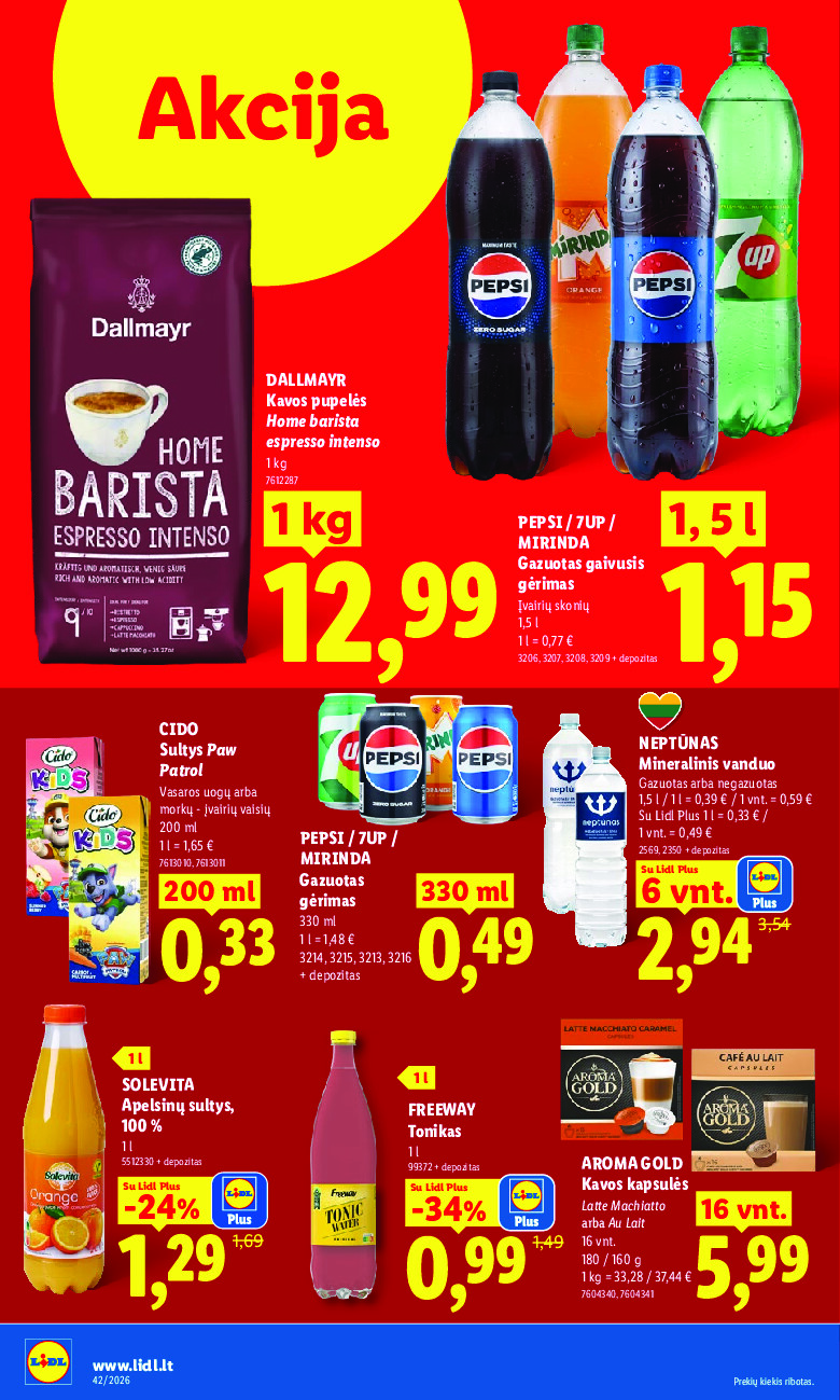 lidl - MAISTO PREKIŲ PASIŪLYMAI (2026-10-12 - 2026-10-18) - page: 14