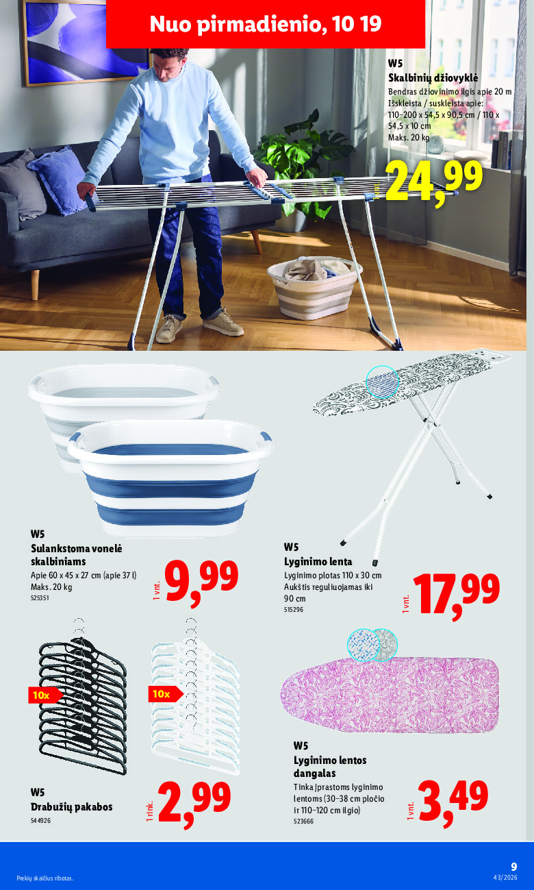 lidl - NE MAISTO PREKIŲ PASIŪLYMAI (2026-10-19 - 2026-10-25) - page: 9