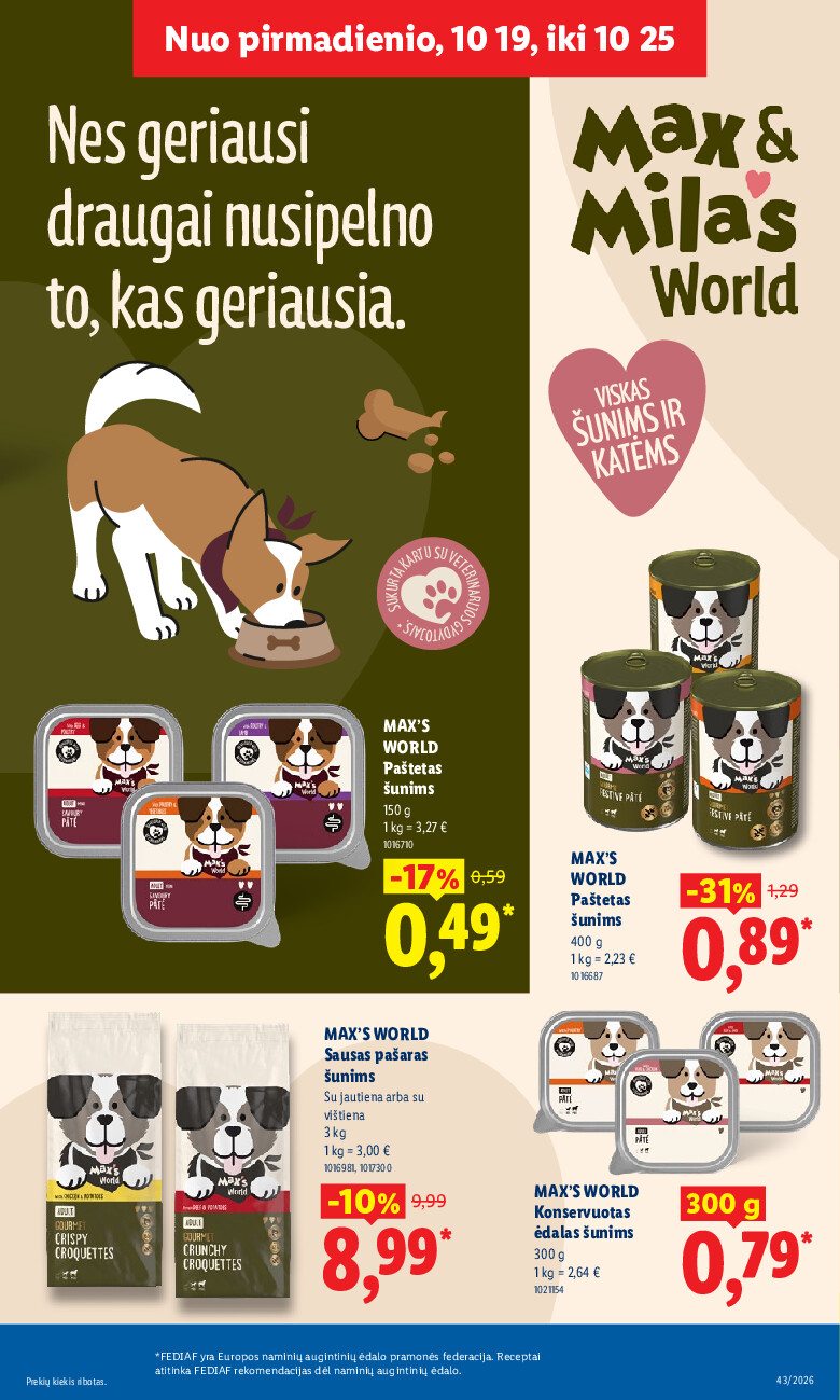 lidl - MAISTO PREKIŲ PASIŪLYMAI (2026-10-19 - 2026-10-25) - page: 15