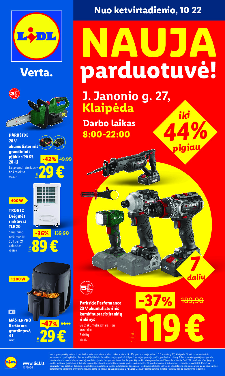 lidl - Nauja parduotuvė! (2026-10-19 - 2026-10-25) - page: 1