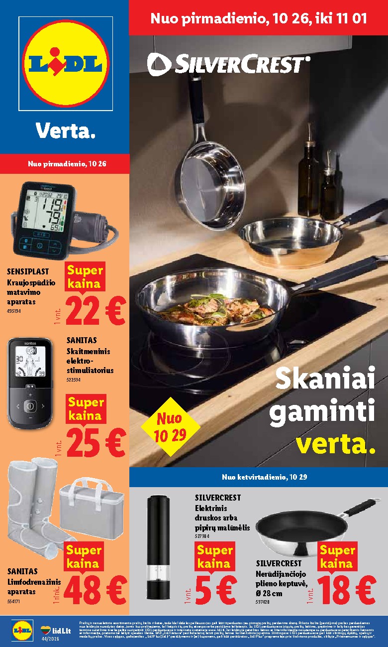 lidl - NE MAISTO PREKIŲ PASIŪLYMAI (2026-10-26 - 2026-11-01)
