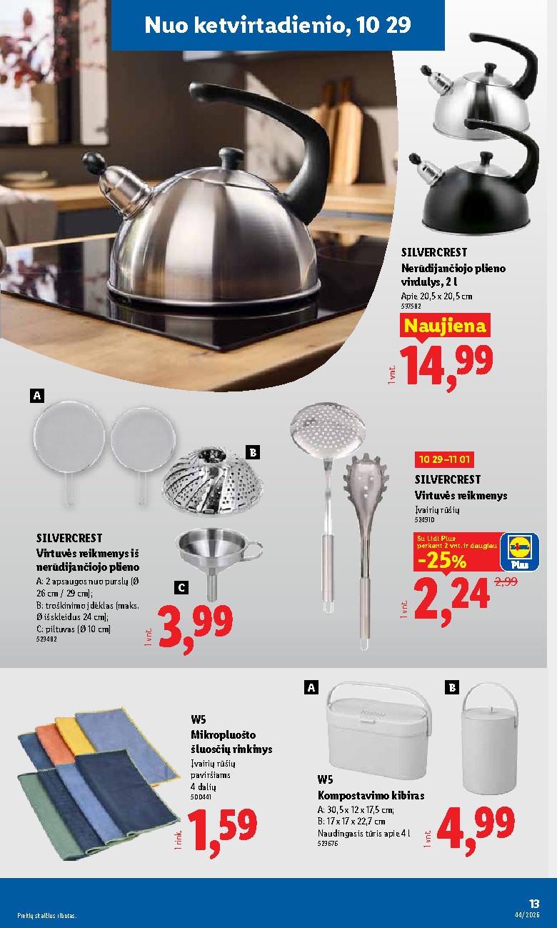 lidl - NE MAISTO PREKIŲ PASIŪLYMAI (2026-10-26 - 2026-11-01) - page: 13